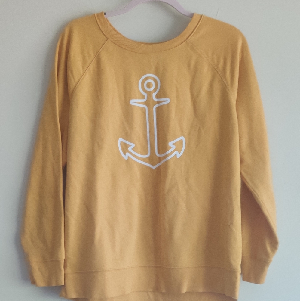 Old Navy Yellow Anchor Sweater